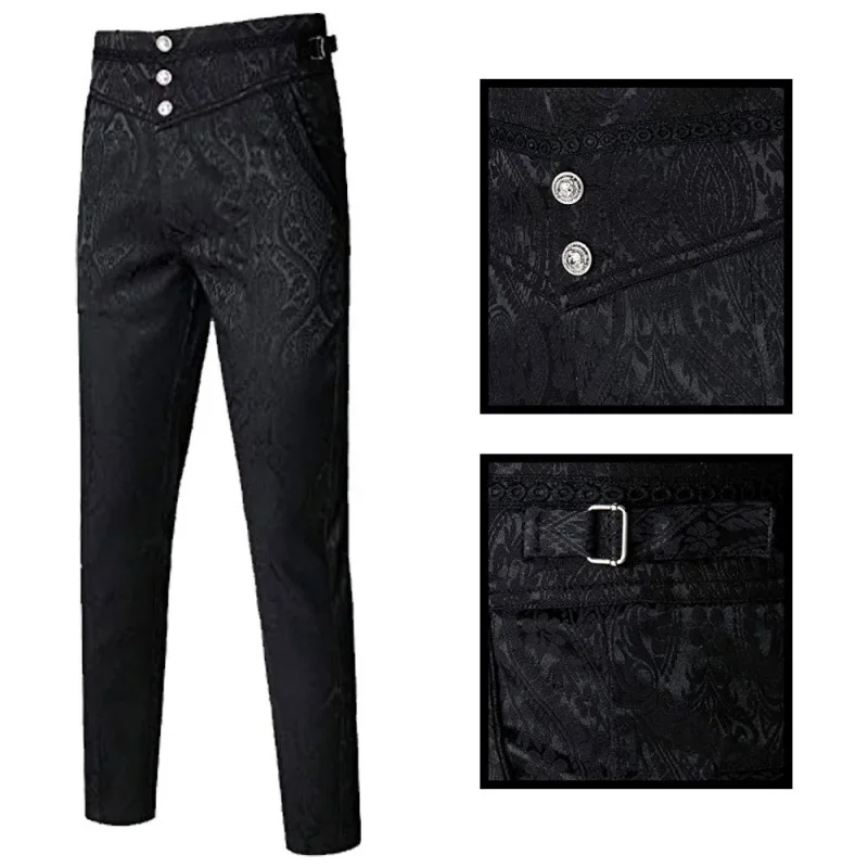 Cosplay Frauen Herren Gothic Pantalon Victorian Victorian Steampunk Homme Gotico Vittoriano Pantalon