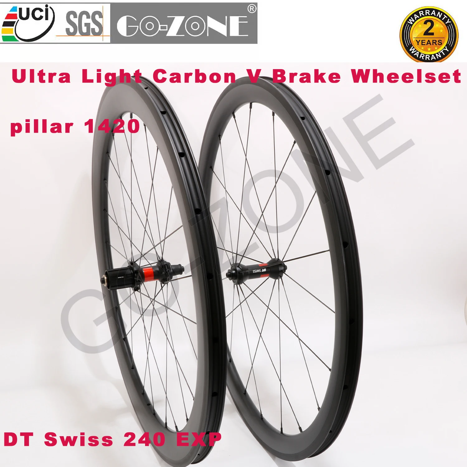 

Super Light Carbon 700c Wheelset Clincher Tubeless Tubular Straight Pull DT 240 EXP Pillar 1420 Road Rim Brake Wheels