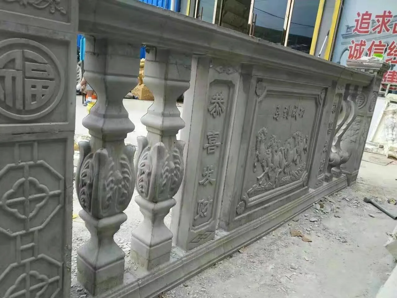 Height 70cm precast plastic decorative square flower shape concrete baluster mold for sale