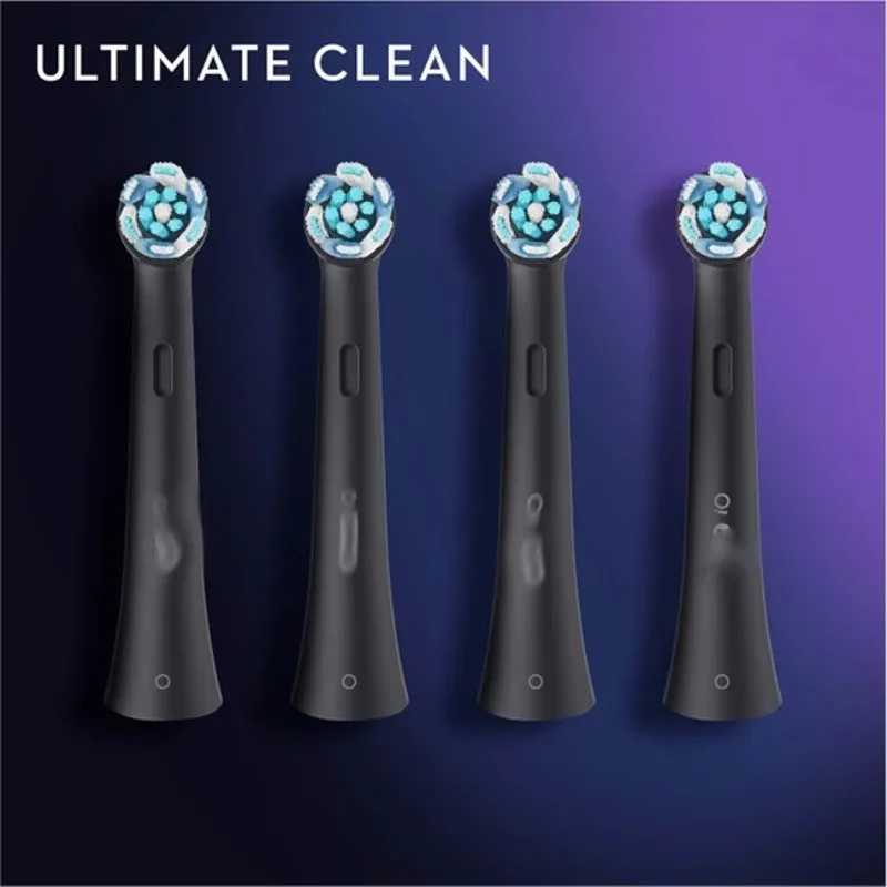 iO Ultimate Clean Black Toothbrush Replacement Head 4 Pieces