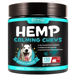 Calming Chews for Dogs with Anxiety Stress Tablets Help Dogs Anxiety Relief Storms Barking Separation Valerian Root Natural Oil