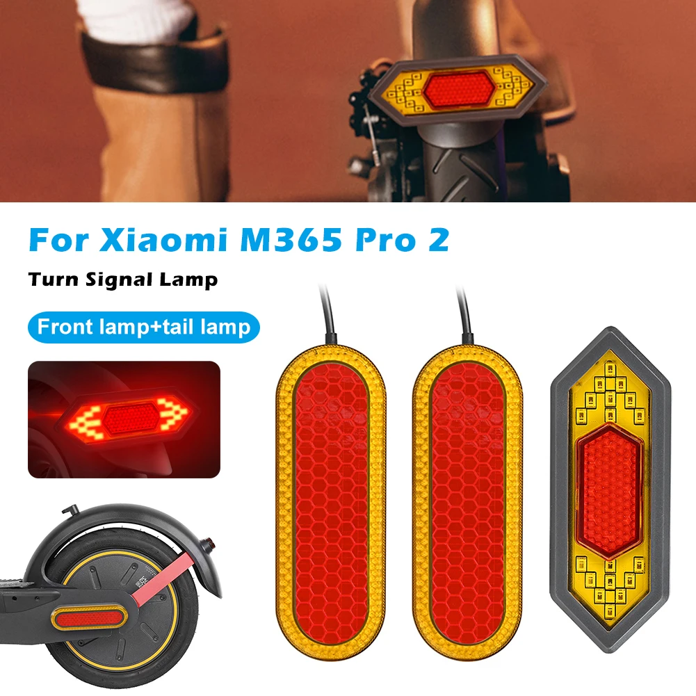 Electric Scooter Turn Signal Lamp Front Rear Light Reflective Lamp for Xiaomi M365  Pro 2 Scooter Parts Accessories