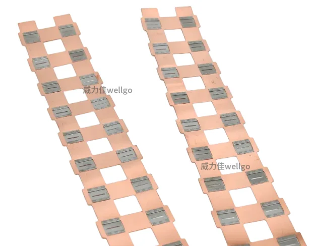 WELLGO 1PCS Spot Supply of High-purity 33140 Battery Connector Copper Plated Strip Square Spacer 2P 34.5mm Copper Nickel Busbar view 3