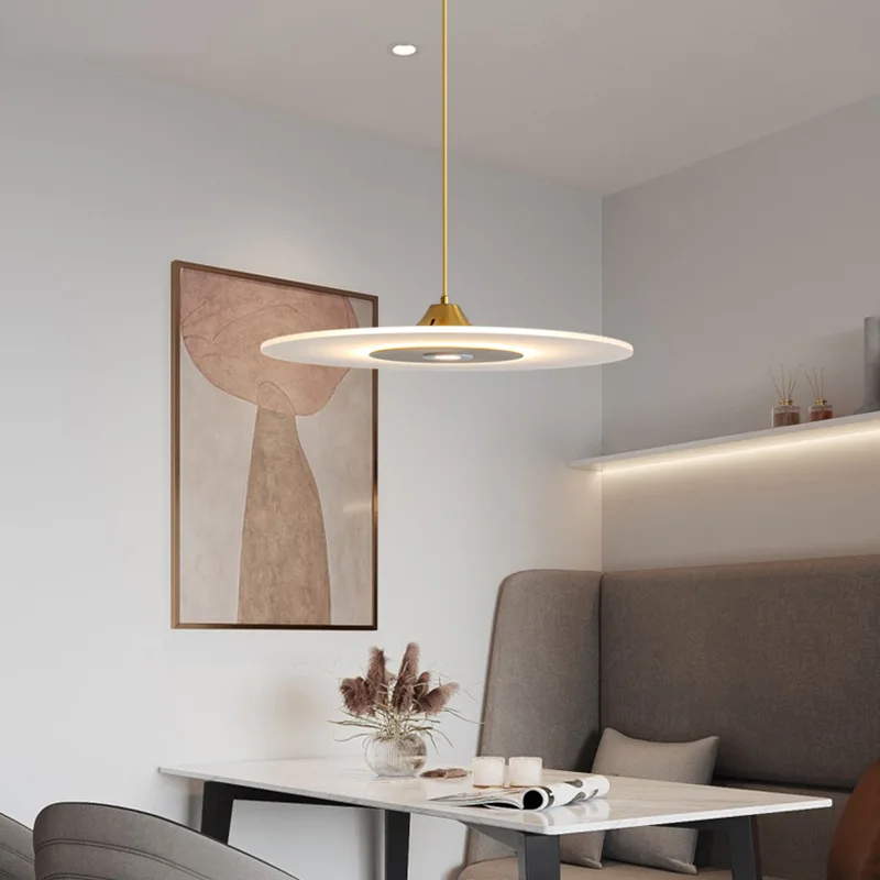 Minimal restaurant Pendant Lights Modern simple designer Table island Taipei European creative UFO chandelier