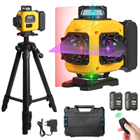 Laser Level 4-color 16-Line Green Laser Instrument With Magnet Wall Level Portable Provincial Support Cross Laser Instrument