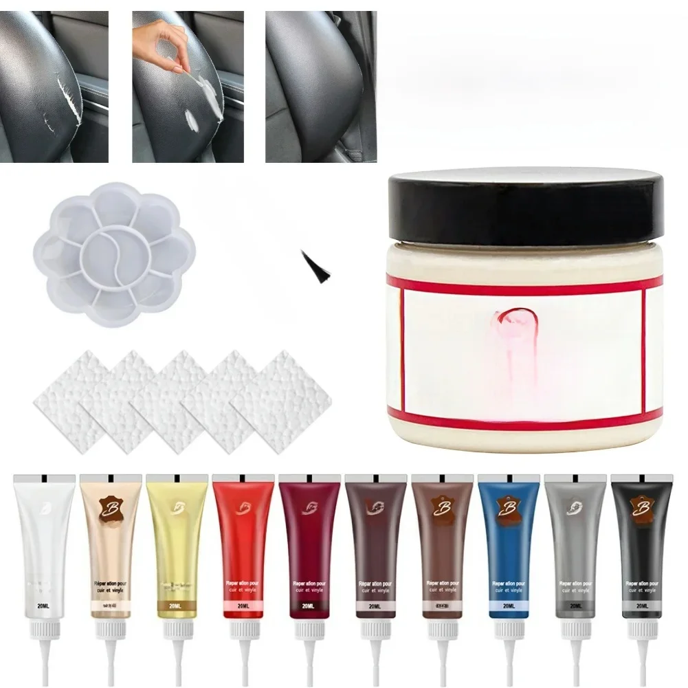 60/20ml Leer Reparatie Vulpasta Compound Leer Restauratie Crème Auto Lederen Auto Reparatie Krassen Scheuren Sofa auto Seat - afbeelding 2