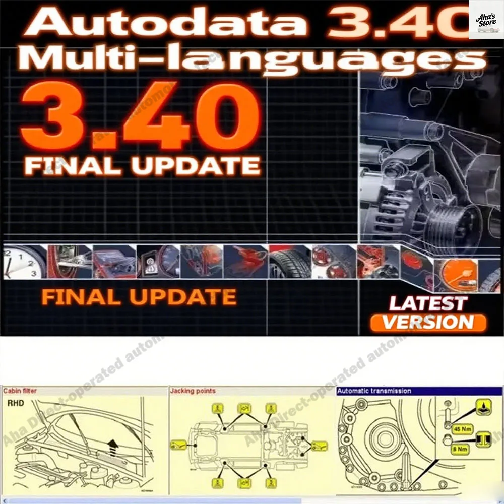 

Car accessories Repair Software Autodata 3.40 obd2 scanner Multi-languages wiring diagrams data + Autodata install video guide