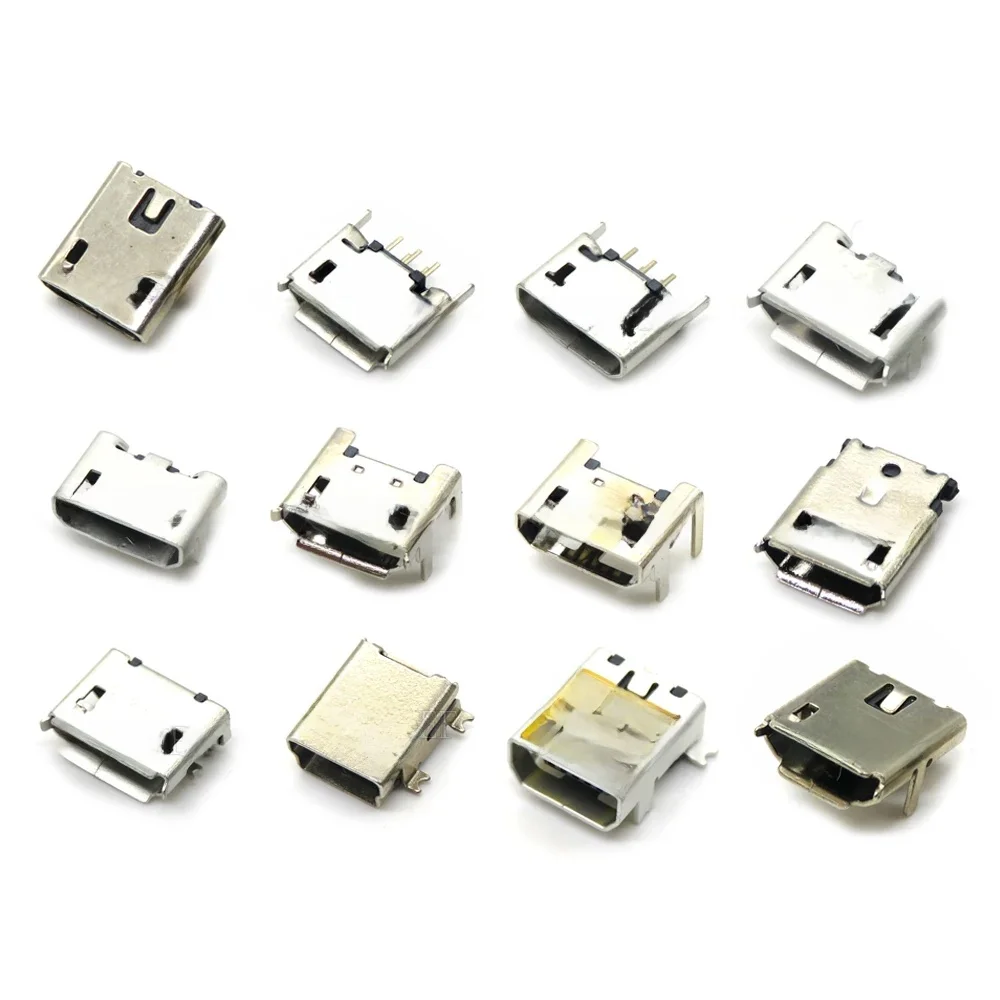 20 SZTUK 5-pinowe 10-pinowe złącze wtykowe SMT Micro USB typu B żeńskie 12 modeli złącze wtykowe SMD DIP — zdjęcie 2