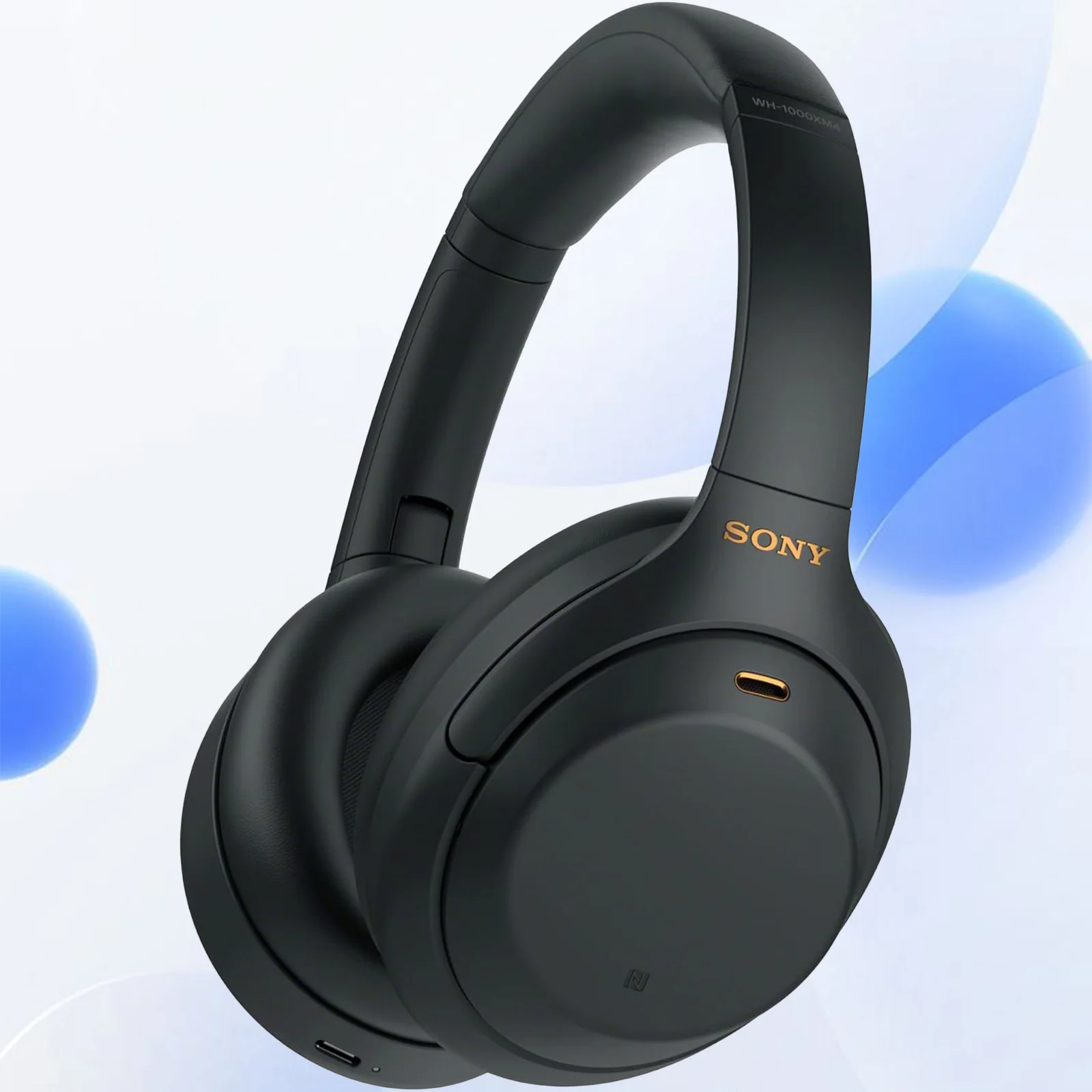 Sony WH-1000XM4/B Wireless Headphone, Noise Canceling, Foldable Over the Ear Headset, Built-in Microphone Headphone, Black