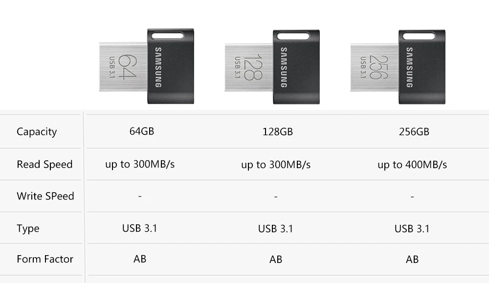 SAMSUNG Pendrive 128gb 64gb 32gb 256gb Mini USB Flash Drive fino a 400M Pen Drive 3.1 USB Stick Disk su memoria chiave per telefono