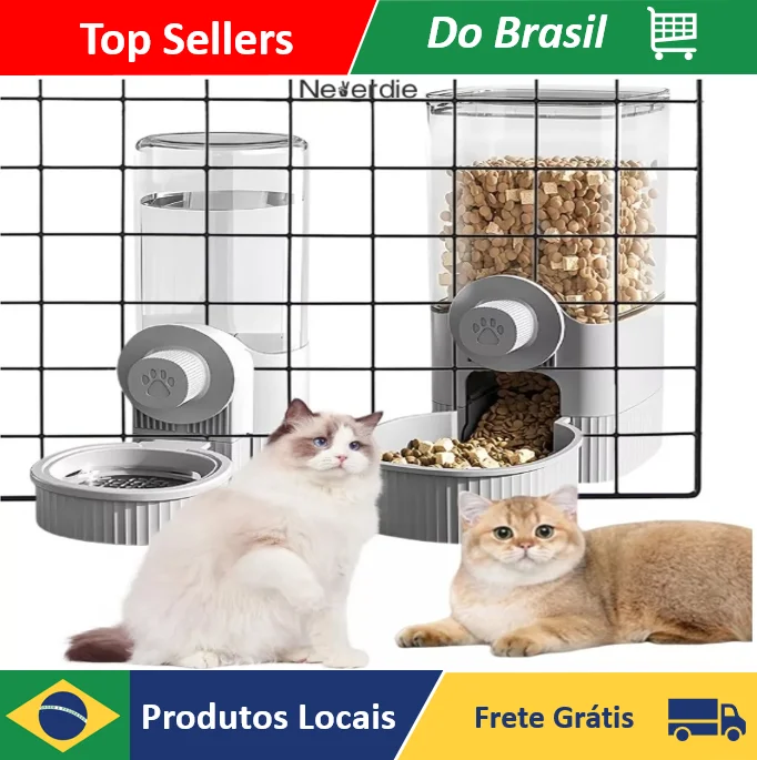 Alimentador Dispensador a 900ml Automático para Cães e Gatos Gaiola de Estimação - Neverdie Store