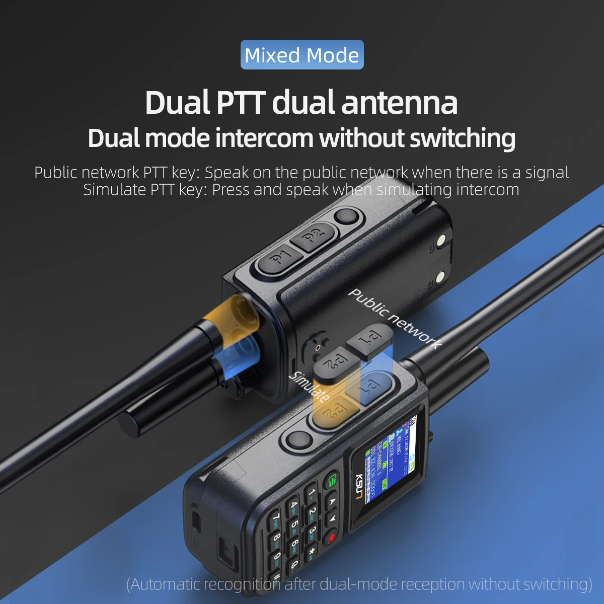 KSUN CT80 المهنية لمسافات طويلة لاسلكي تخاطب الشبكة العامة والاتصالات الجماعية الاتصال الداخلي التناظري للتخييم #4