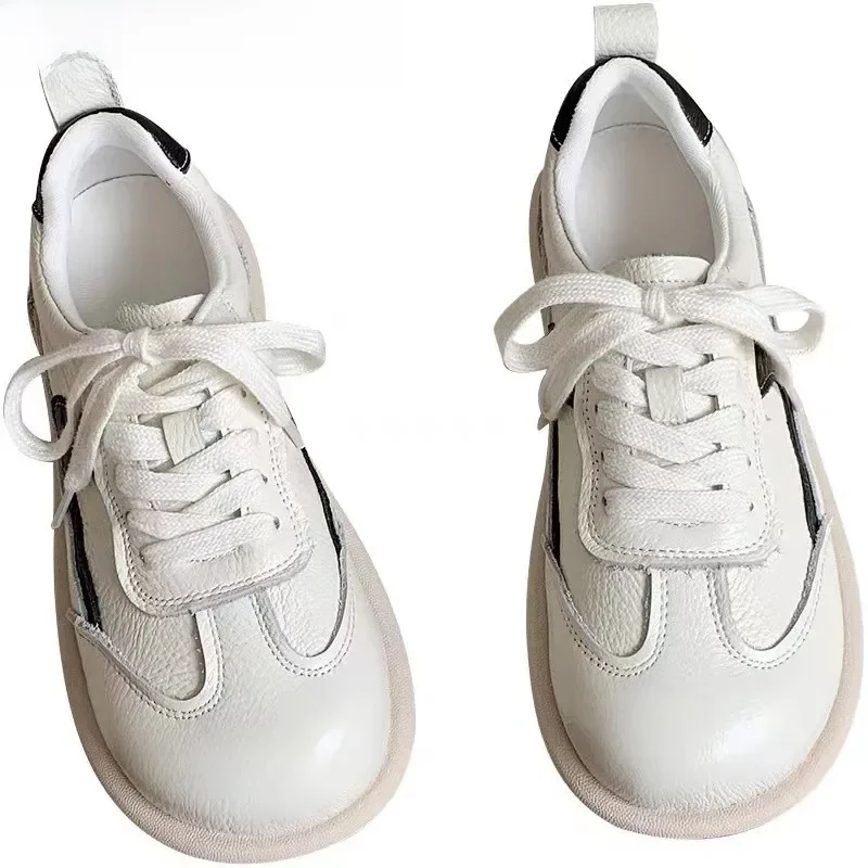 Careaymade-Damenschuhe aus echtem Leder, lässige Einzels chuhe aus Rindsleder, Damen-Trainings