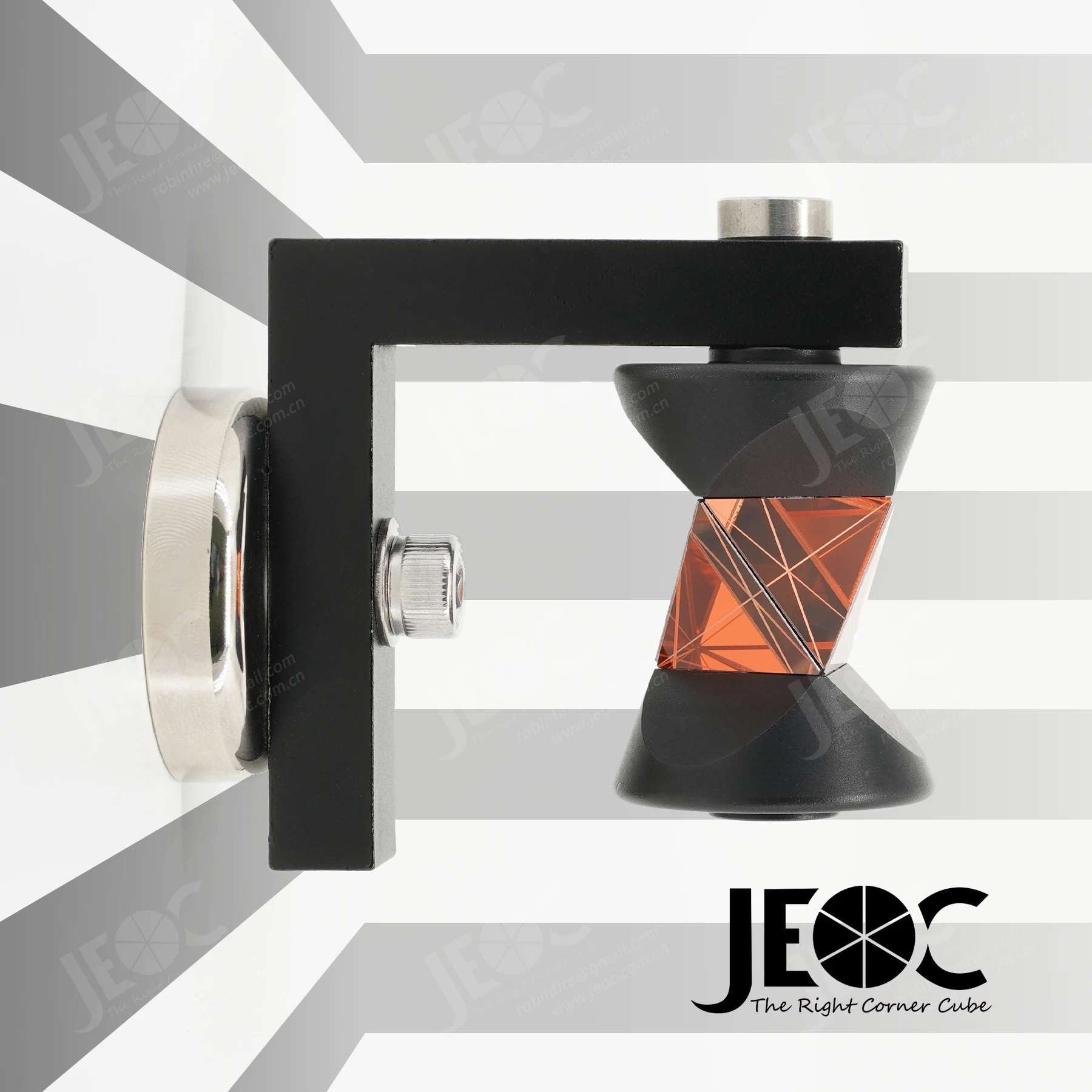 

JEOC GRZ101S + L Bar + Magnetic Base, Mini 360 Degree Monitoring Prism Set with Strong Magnet, for Leica system