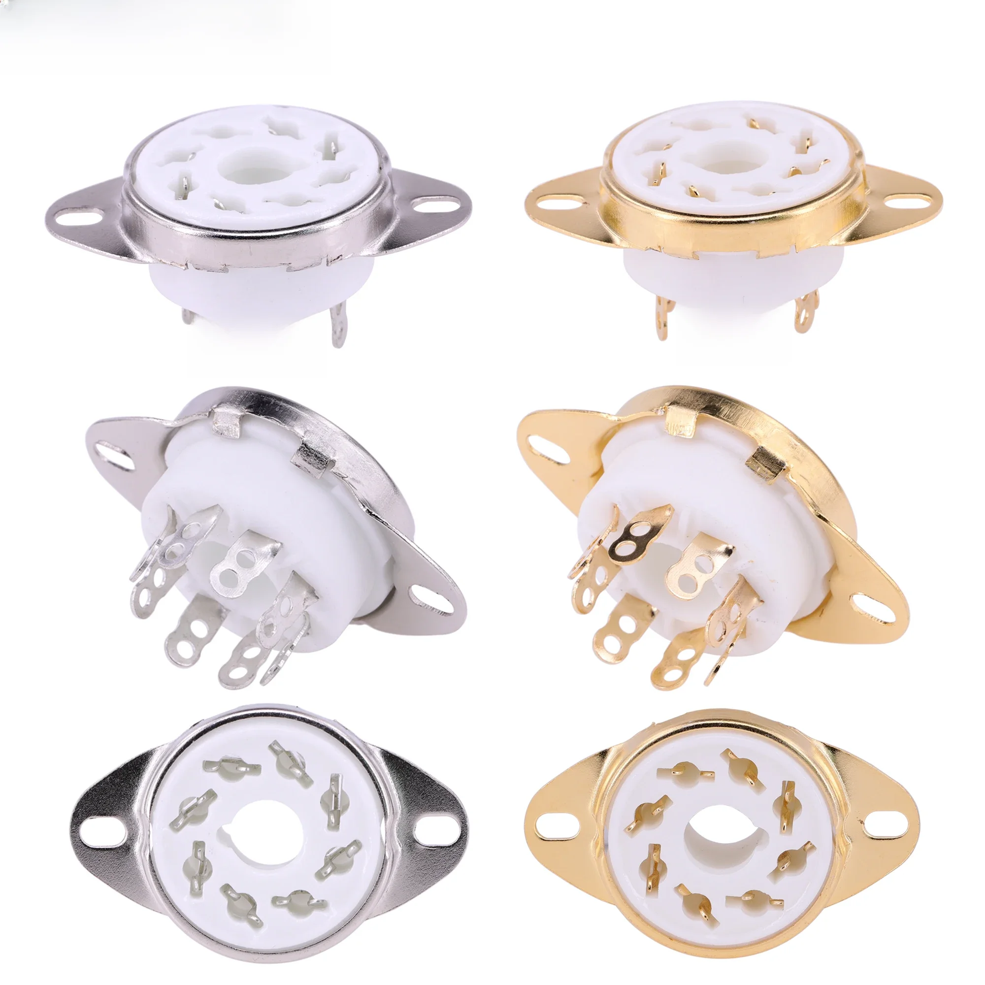 Gniazdo lampowe ceramiczne K8A 8-pinowe w stylu vintage do wzmacniaczy lampowych KT88 6V6 6L6 EL34 6N8P GZ34 5AR4 5881 6J7 6SJ7 6SN7 — zdjęcie produktu 7