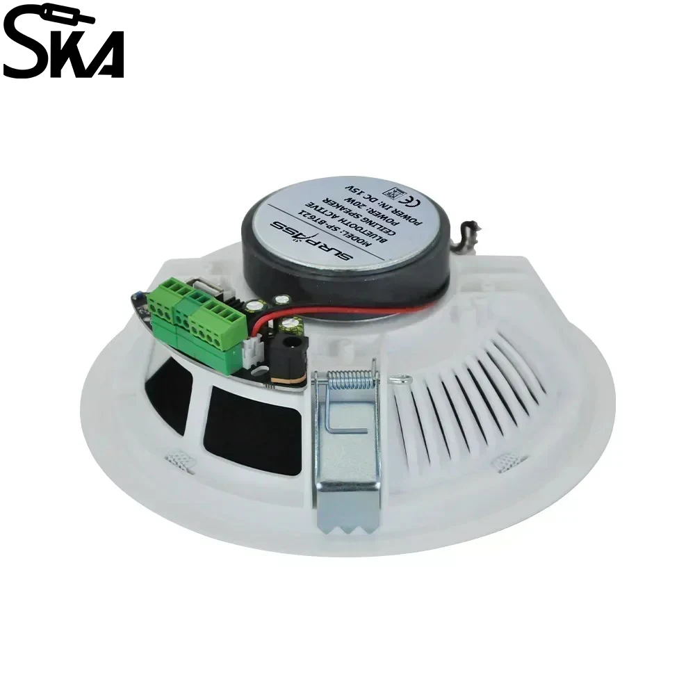 6-calowy głośnik o mocy 20 W. Połączenie z Iphone'em. Głośniki sufitowe Bluetooth. Odporny na wilgoć domowy system audio dla domowego biura hotelowego