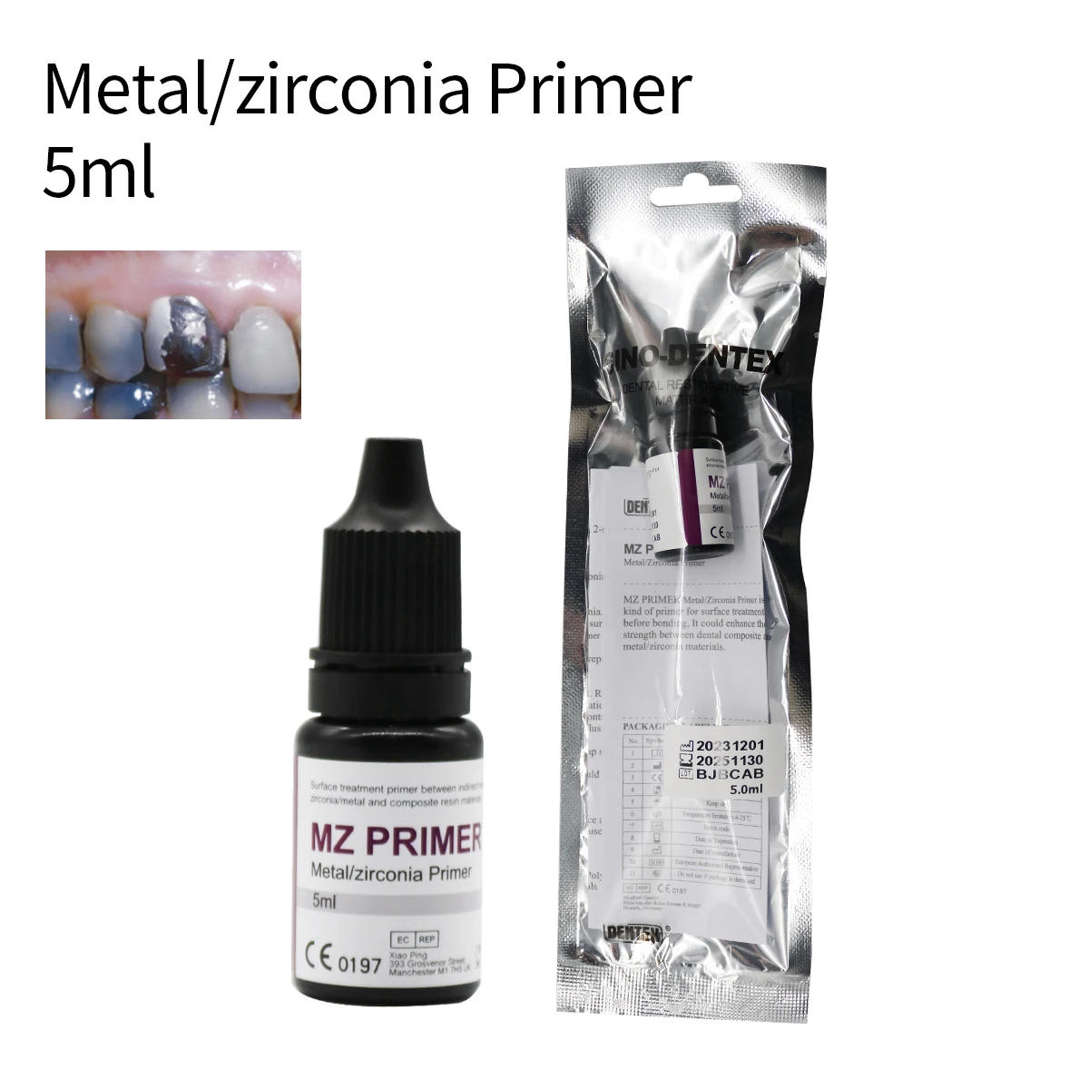 1 Bottle 5ml Reparation or Bonding of Metal/Zirconia Materials Primer