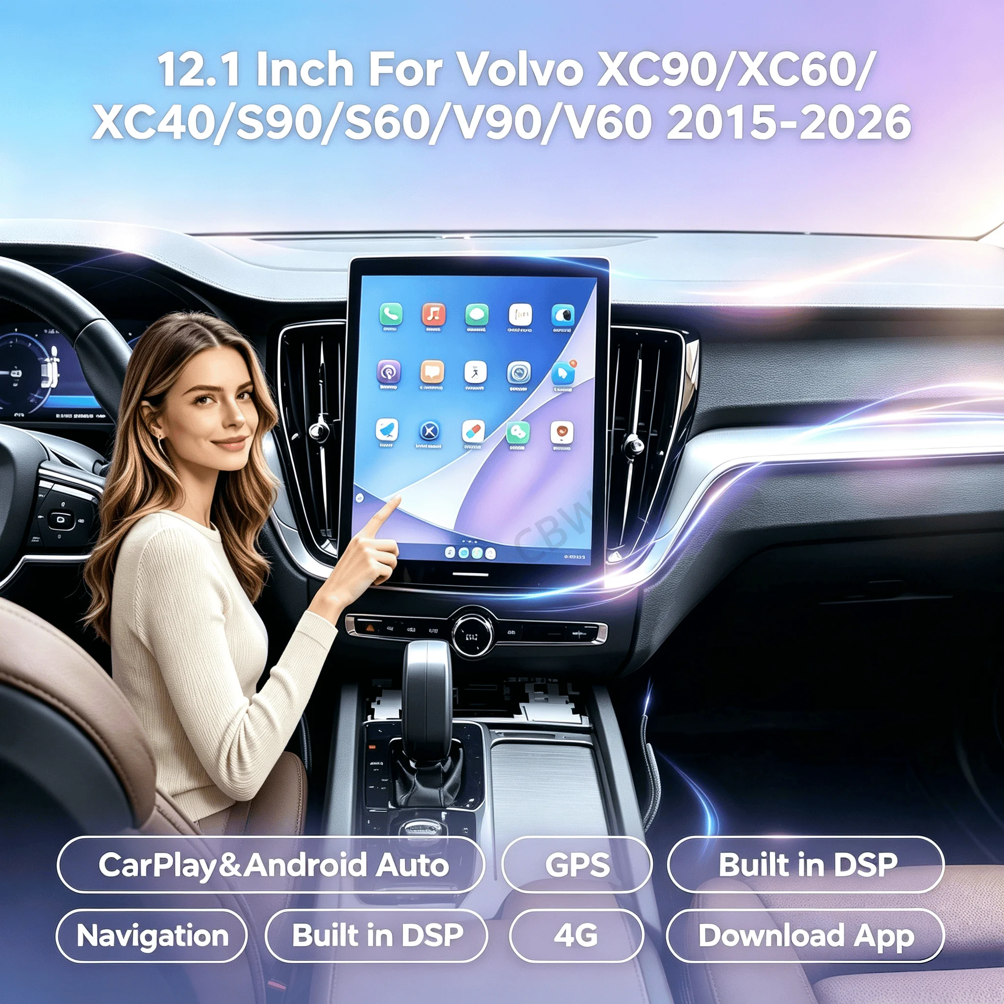 12.1 Inch For Volvo XC90/XC60/XC40/S90/S60/V90/V60 2015-2026 Car Stereo Multimidia Car Radio Android 13 Octa Core GPS 4G WIFI