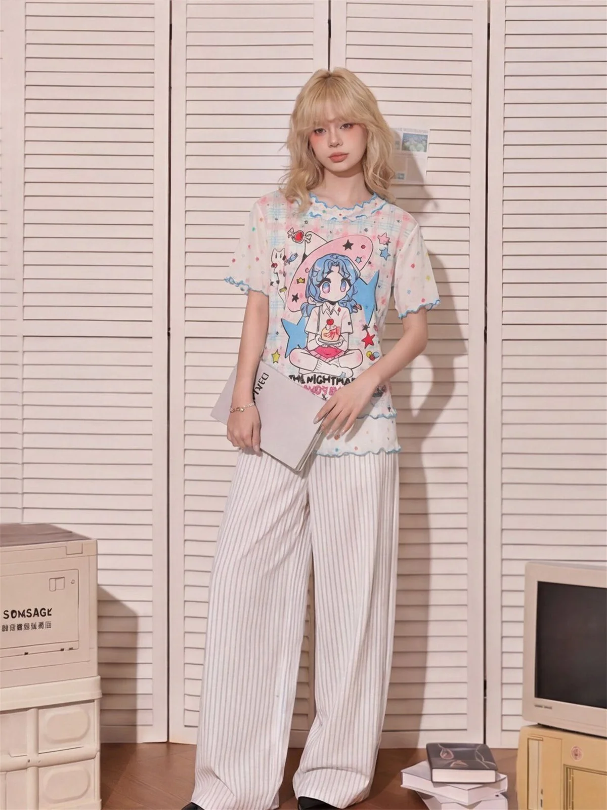 かわいいTシャツ レディース 漫画プリント 面白い 可愛い - Summer Grunge Clothing のレビューと価格