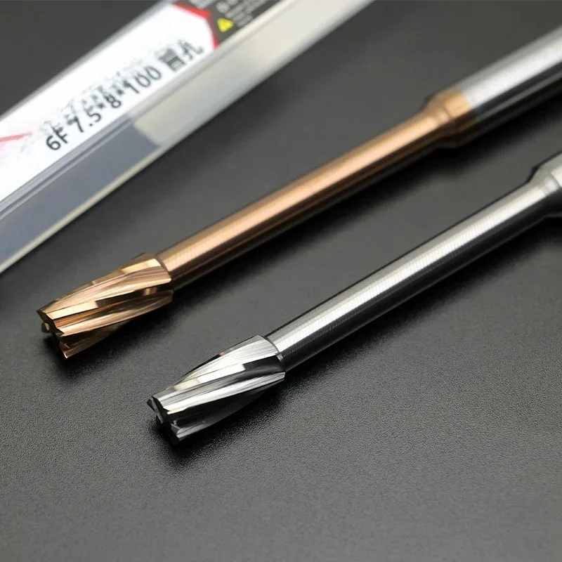 Rozwiertak BB z węglików spiekanych do ślepych otworów powlekany spiralny flet wydajność chłodzenia zewnętrznego mały otwór wykonanie aluminium stal metal 4mm-12mm — zdjęcie 2