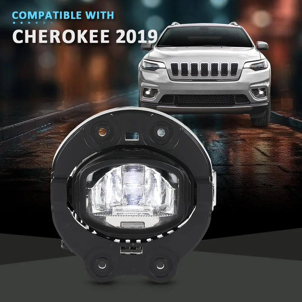 

Светодиодные противотуманные фары подходят для Jeep Cherokee 19-22 годов, прозрачные линзы с левой/правой стороны 68410368Ab Ch2592161, водонепроницаемые, снегозащитные, пылезащитные