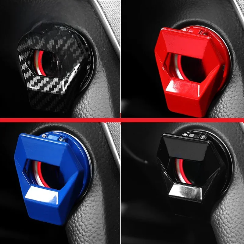 1Pcs Auto Innen One-Key-Start Zündung Motor Stop Push-Schalter Taste Schutzhülle Dekoration Aufkleber Zubehör