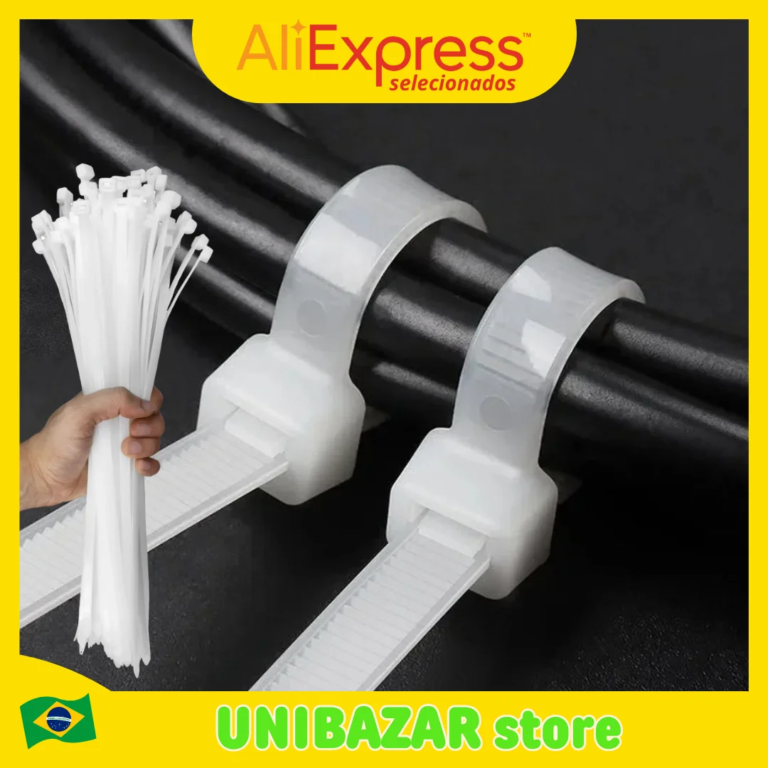 Reusable Plastic Nylon Clamps, Detachable Self-locking Cable Handles, Clamping Loop, Ties for Home and