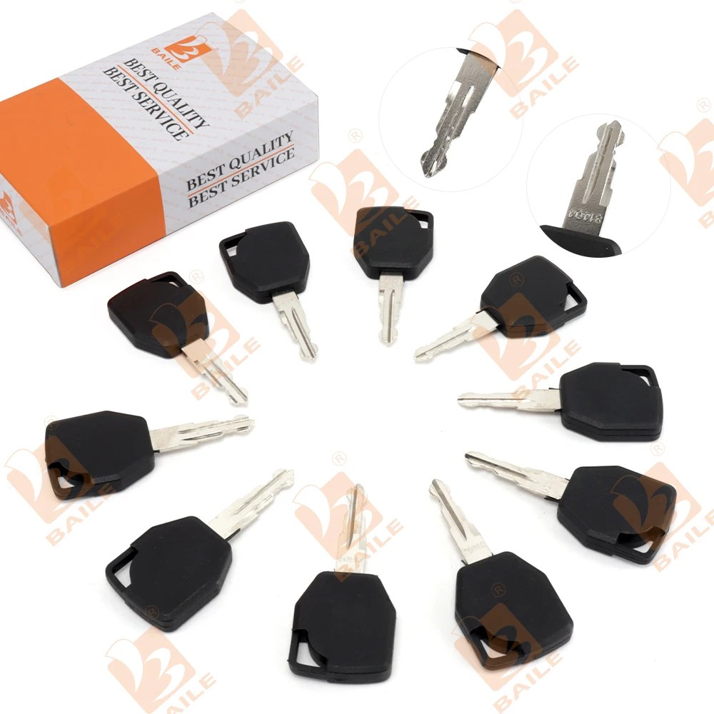 10PCS 81404 Lgnition Keys 6107891M1 For Terex Backhoe 760 820 860 880 970 980