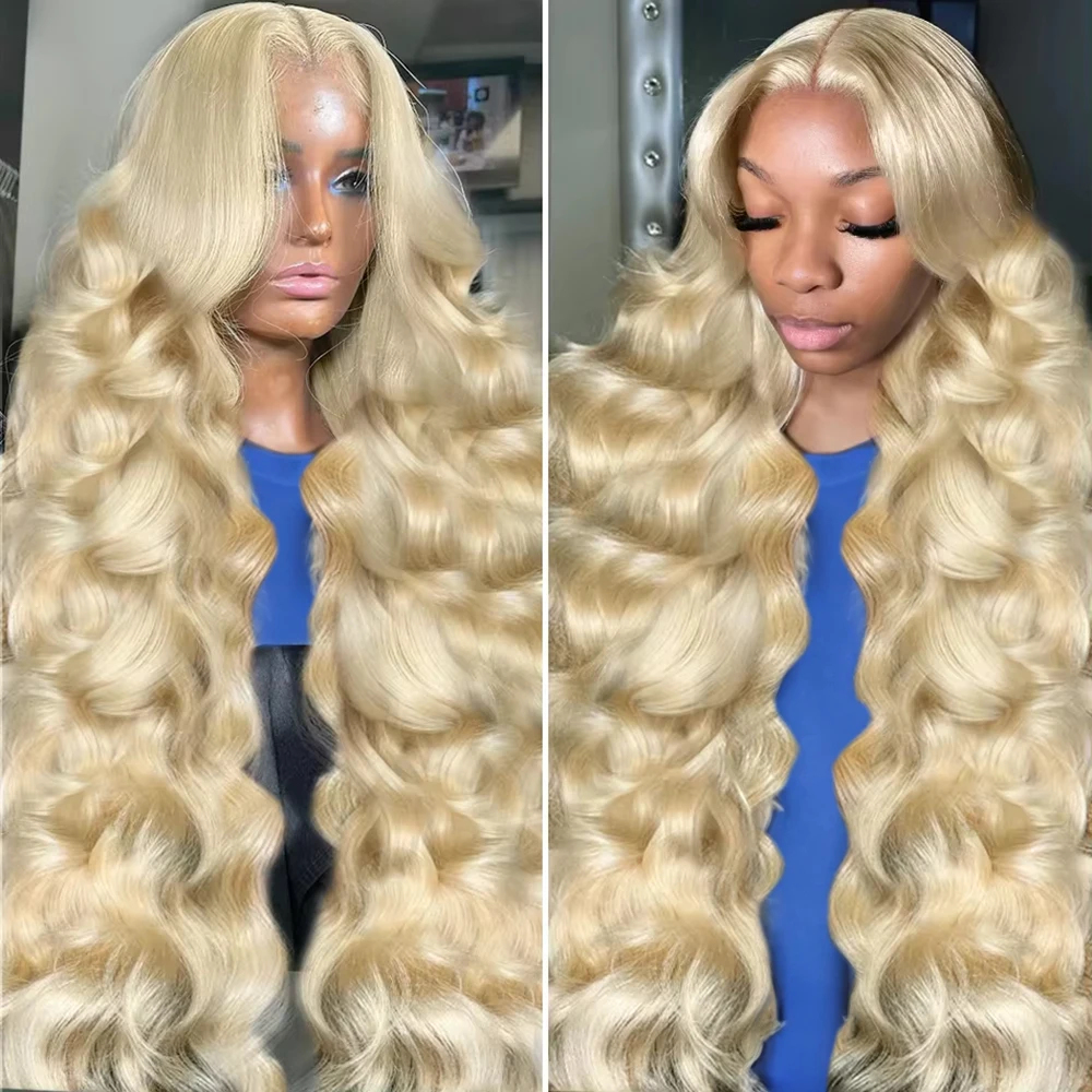 613 Honey Blonde 13x6 HD Transparen Body Wave Lace Front Human Hair Wig Colored 13x4 Human Hair Lace Frontal Wig For Women