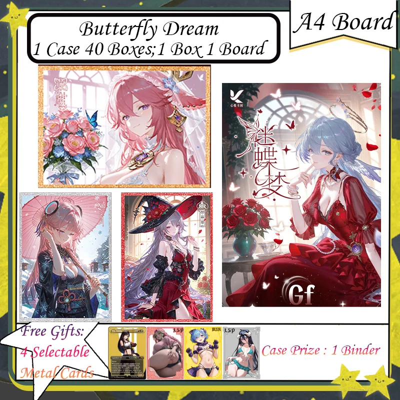 

Доска Butterfly Dream A4: коллекция «История богини», полный набор металлических карточек с персонажами аниме, коробка-бустер