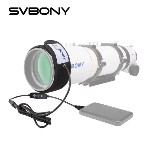 Imagen 1 del producto Tira calefactora de rocío SVBONY SV172, calentador de lentes de 240/320/400/430mm para telescopios y tira reguladora de temperatura de lente de cámara