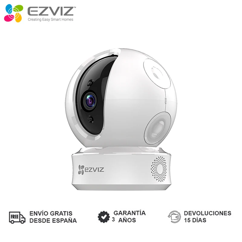 EZVIZ C6C indoor WiFi security camera, Full HD 720p resolution, 360 ° vision, infrared, night vision, warranty