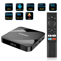 TV98 S905W2 Android TV Box 8K Android 14 Dual band Set Top Box 2.4/5G 4+64G WiFi Media Player Voice Remote Smart TV Box EU Plug