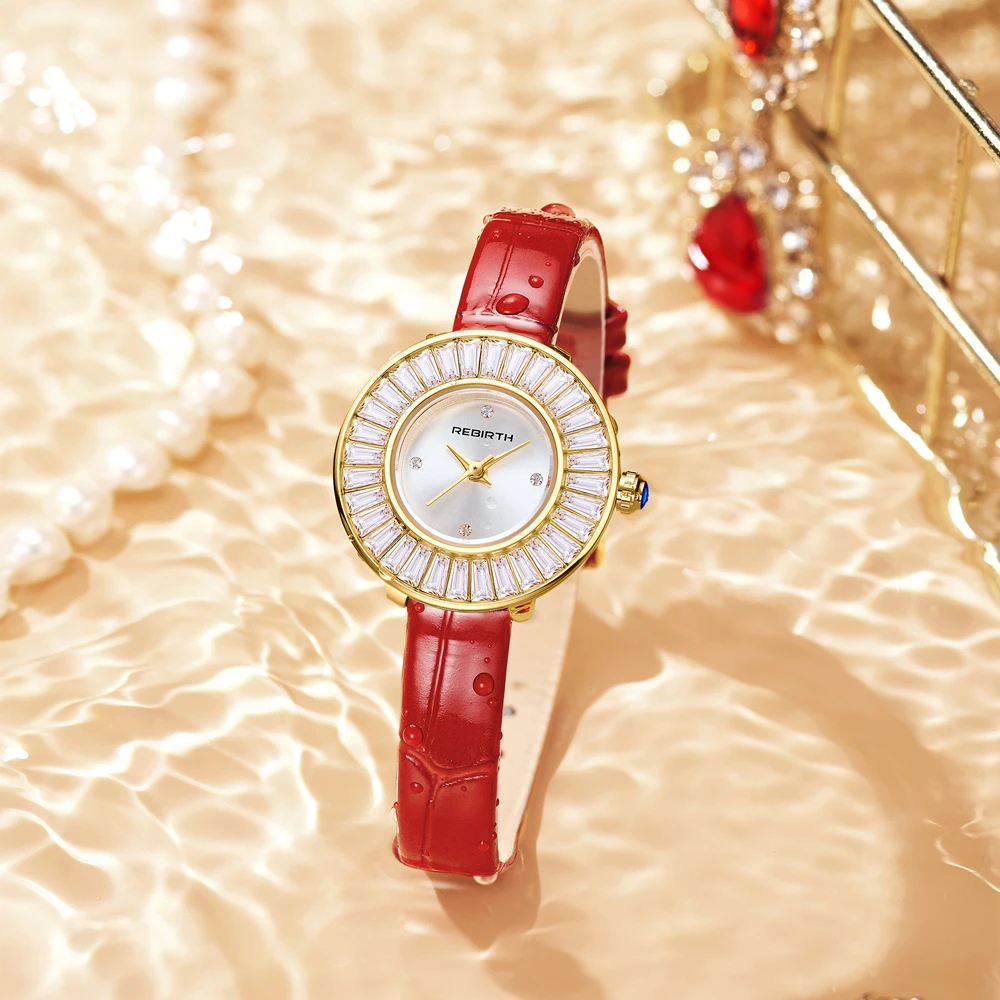 2023 Gold Luxury Mesh Women Watches Zircon Shiny Stainless Steel Strap Elegant Women Wristwatches 3Bar Waterproof Birthday Gift