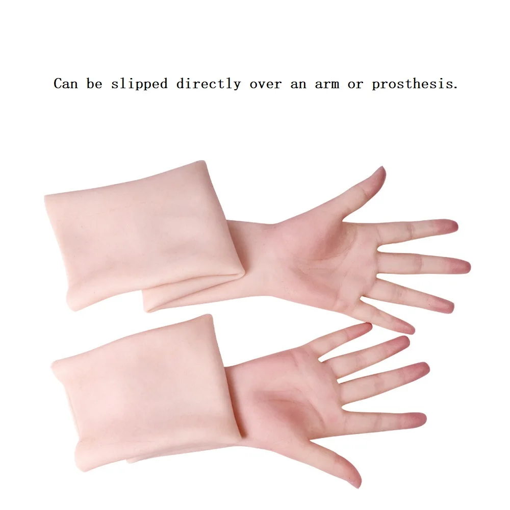 Silicone Female Hand Glove — Post-Surgical Scar Concealment & Prosthetic Cover — Realistic Simulation Hand Model (Women's)