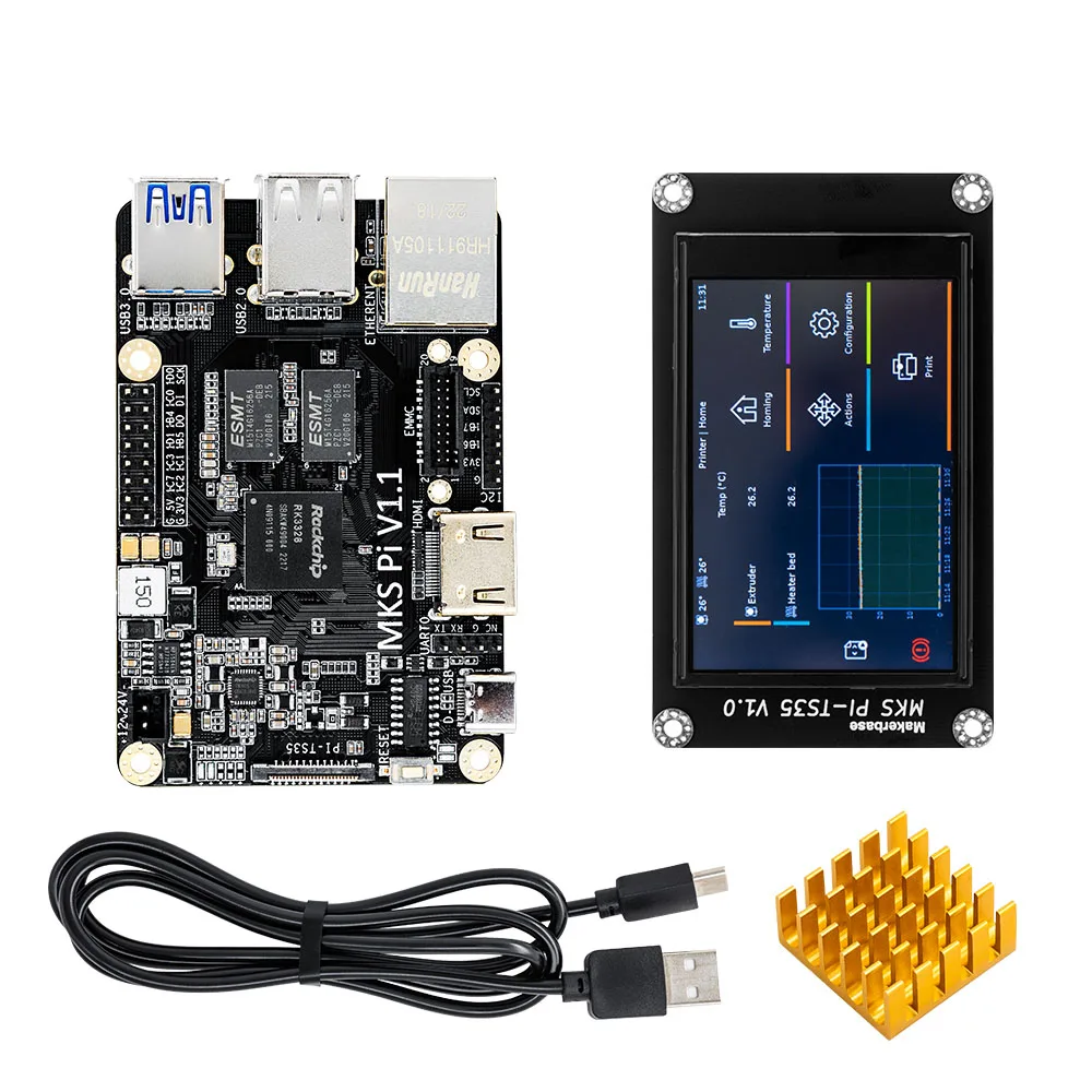 Makerbase MKS PI Board with Quad-core 64bits SOC onboard runs Klipper & KlipperScreen for Voron VS Raspberry Pi RasPi RPI