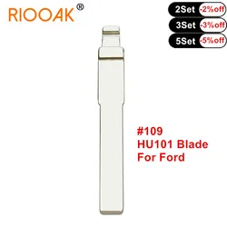 10pcs 109# Flip Key Replacement Remote Car Blank Uncut Key #109 HU101 Blade For Ford Focus Mondeo Fusion Fiesta Galaxy