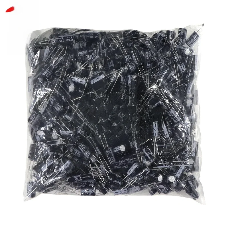 20-1000szt 63V 100V 160V 250V 400V 450V Kondensator elektrolityczny 10UF 22UF 33UF 47UF 100UF 220UF 470UF 680UF 1000UF 2200UF 4700UF — zdjęcie produktu 7