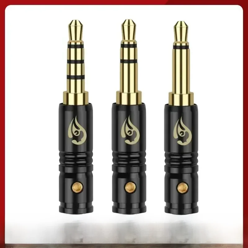 Wtyczka audio 3,5 Jack Elektronika użytkowa 2 3 4-biegunowe wtyki mono Pozłacana miedź Zacisk głośnikowy Złącze 3,5 mm Czarny Srebrny — zdjęcie produktu 7