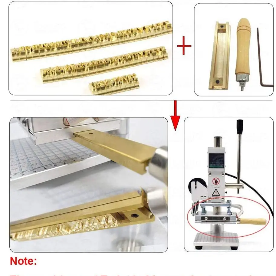 Brass Flexible Lettersof Hight 8mm Numbers Alphabets Symbols and Optional Fonts forDIY Die Stamp Mold Hot Foil Stamping Machine