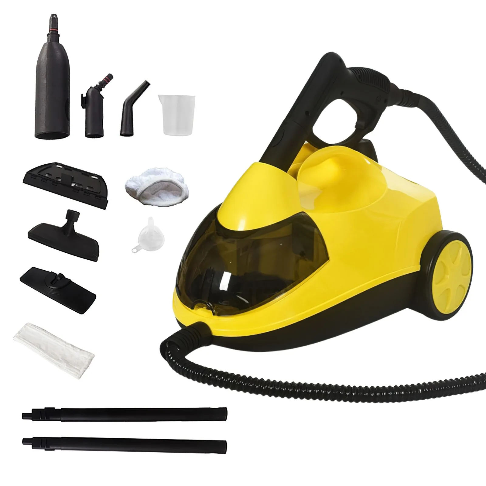 2000W Hochdruck-Dampfreiniger, 5Bar Dampfreinigungsmaschine, 106 ° C Tiefenreiniger, 2L Tank, 5M Kabel, 60Min Dauerreinigung