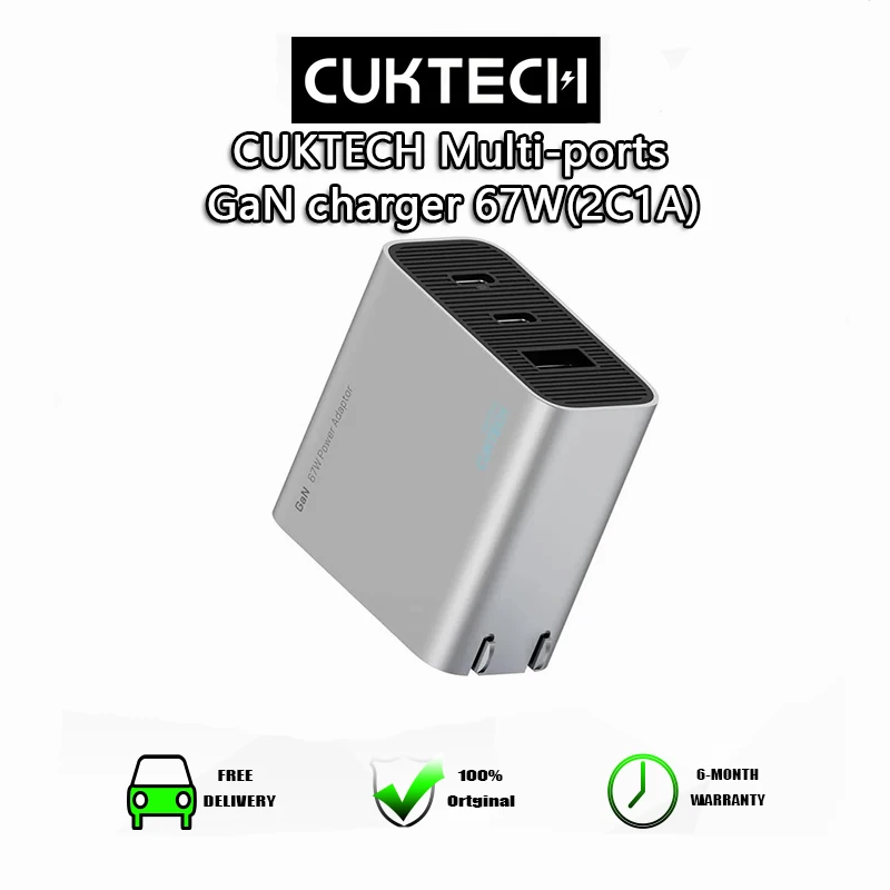 

CUKTECH 67W GaN A15C Charger USB-C Charger For Xiaomi 13 12 iPhone 15 14 13 Pro Max Fast Charger For Laptop PD Charger