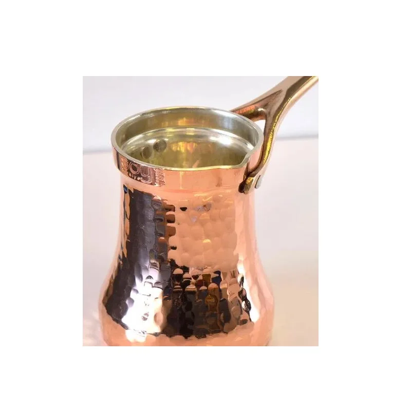 Soy Coffee Maker Pot 4 Person 440 ML Silver Plated Copper Cezve Handmade High Quality Gift Accessory