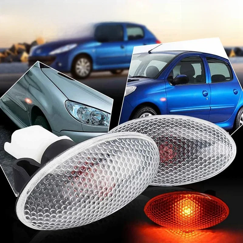 632574 2 X Clignotants, Feux de Position Latéraux, Répéteur, Indicateur pour KIT 206 407 607