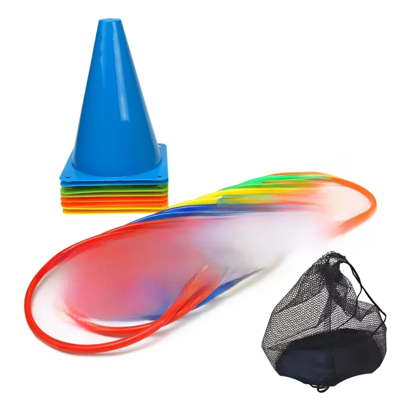 1 ensemble de jeux de fête, jeu de lancer d'anneaux, ensemble combiné de carnaval, jeux de lancer d'anneaux en cônes en plastique souple, jouet de jeux de carnaval pour enfants et adultes