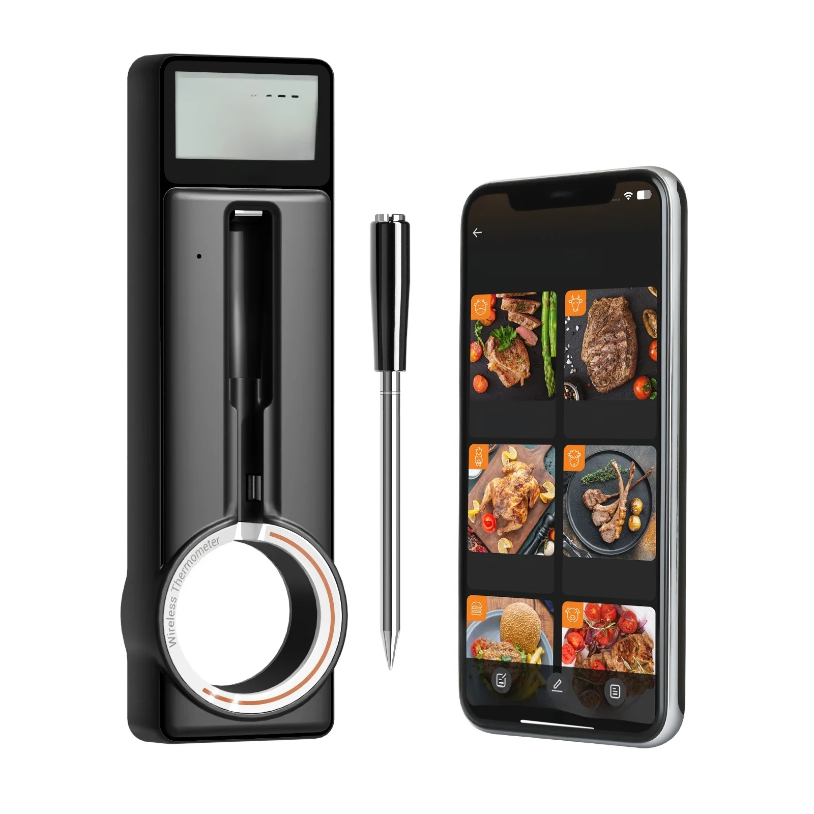 Tempwise – thermomètre à viande Bluetooth 5.4, amélioré, pour barbecue, intérieur et extérieur, avec sonde Ultra fine à réponse rapide de 5mm