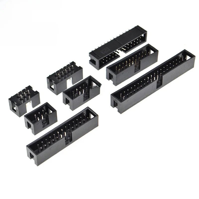5/10 stücke Dip 6/10/20/26/34/40 Pin 2,54mm Pitch Stecker Buchse gerade IDC Box Header Leiterplatte
