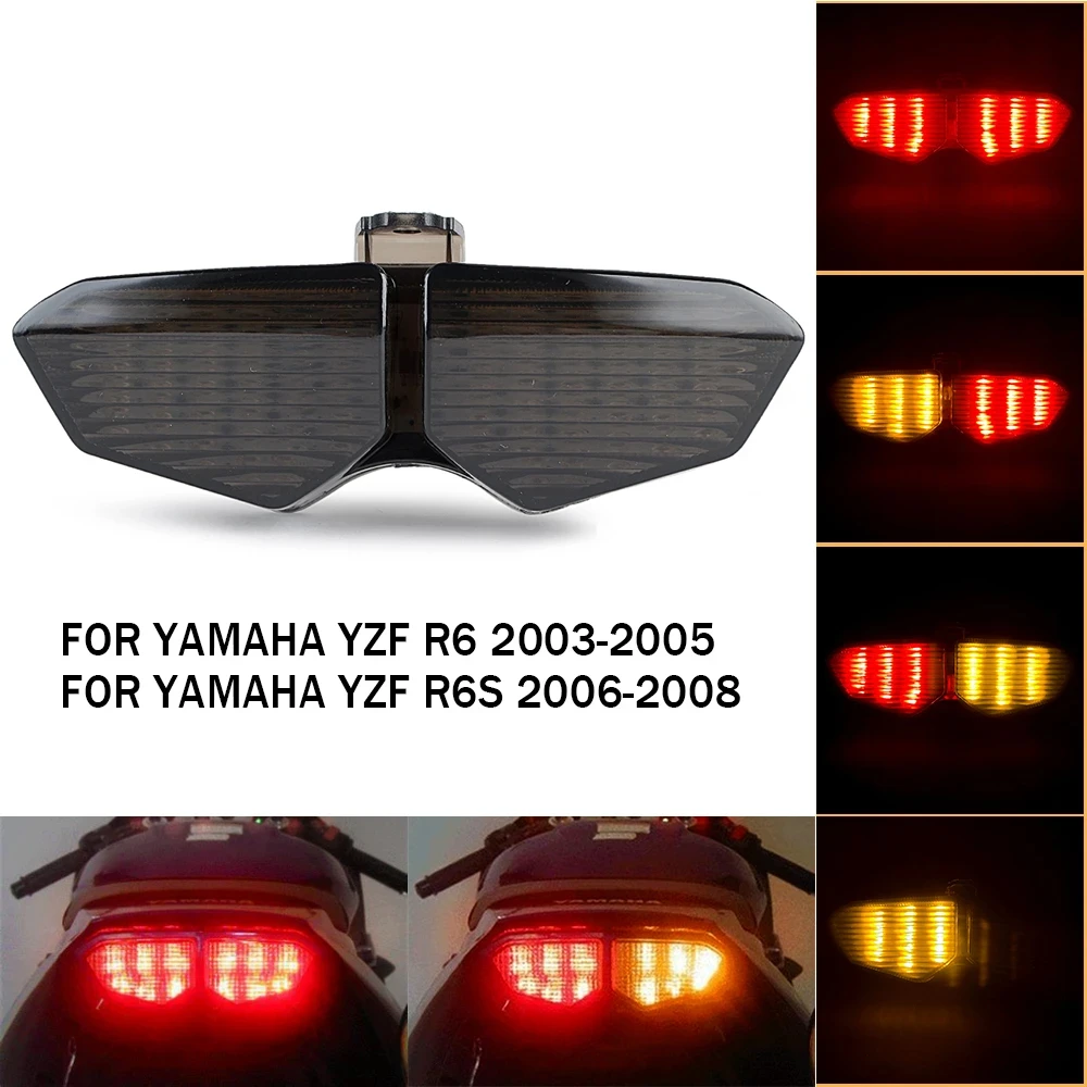 Motorcycle LED Taillight Rear Brake Tail Light For YAMAHA YZF R6S 2006-2008 YZF R6 2003-2005 XTZ 1200 2012-2014