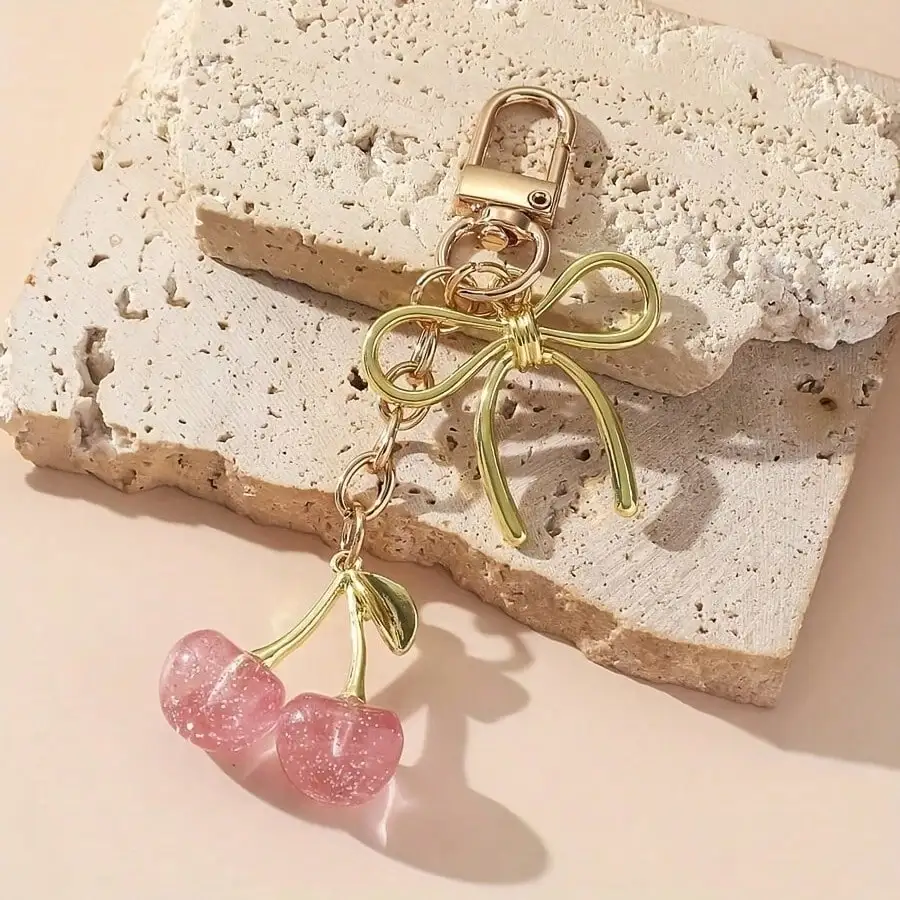

Super Cute Cherry Keychain Pendant, Exclusive For Women, Perfect Gift For Mother's Day, Birthday, Valentine's Day, Also A Good C