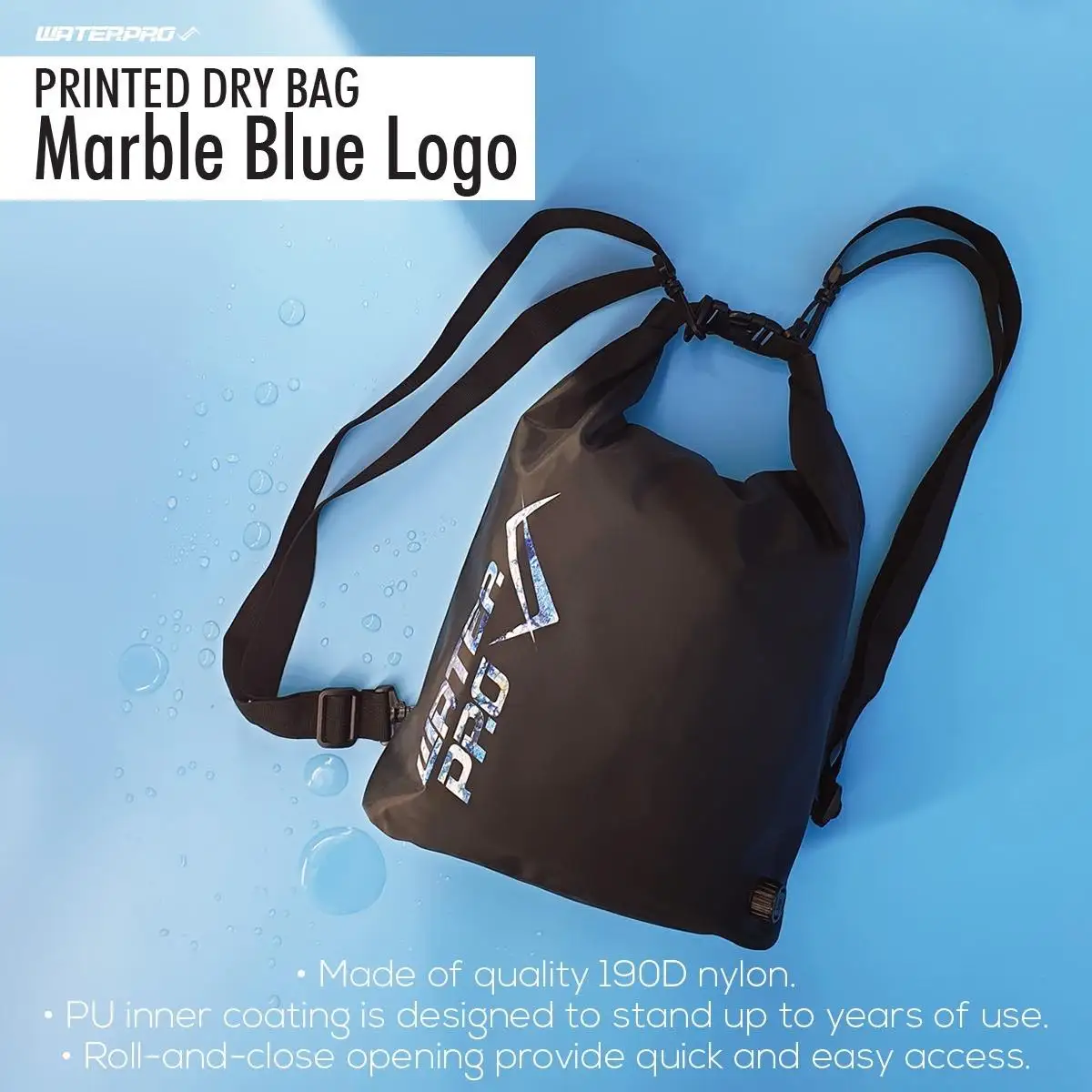 

Water Pro Printed Dry Bag 15L Waterproof Bag Scuba Diving Snorkeling Swimming Water Sports